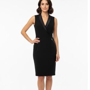 Marc New York Black Sleeveless Midi Dress